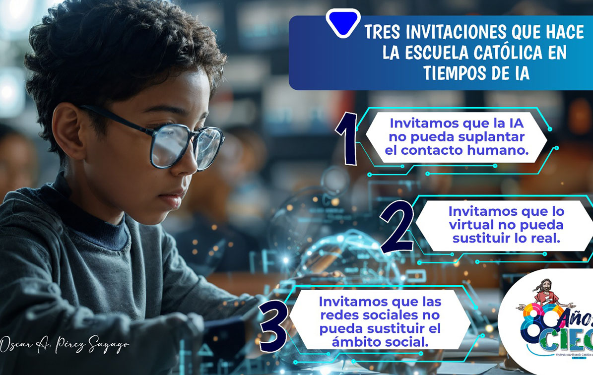 Infografía: 571 - Tres invitaciones que hace la escuela Católica en tiempos de IA