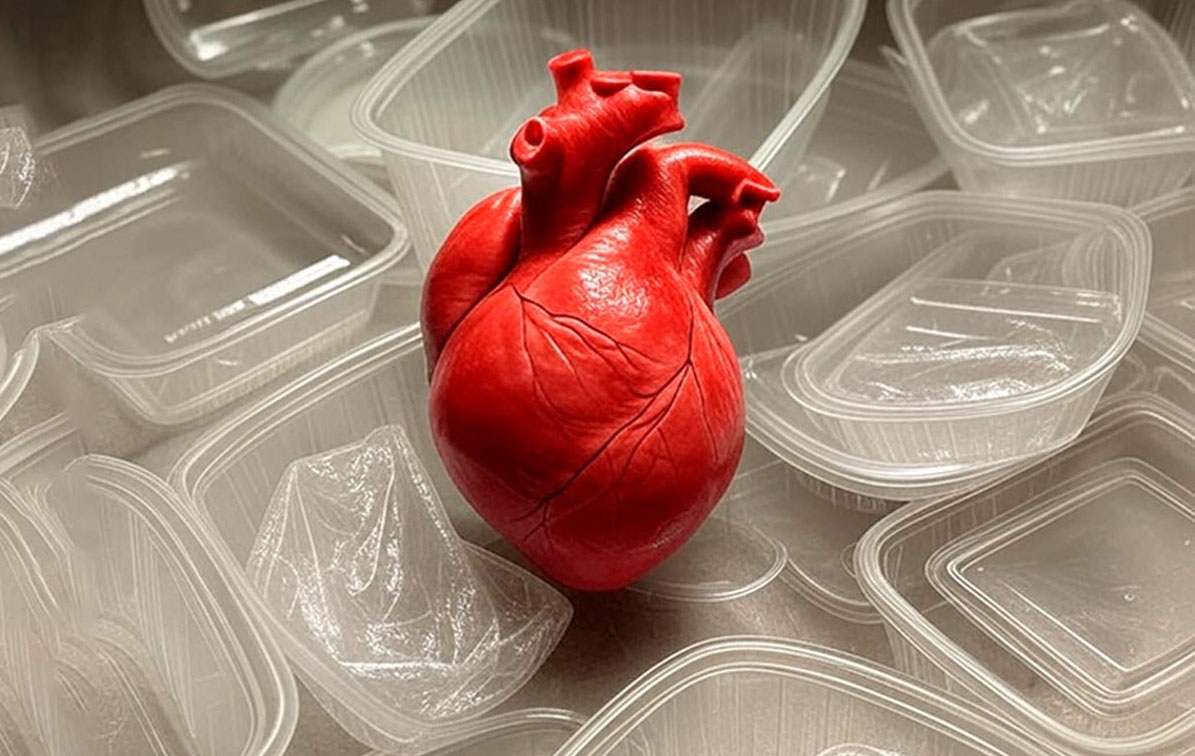Riesgo de enfermedades del corazón aumenta por comer en envases plásticos